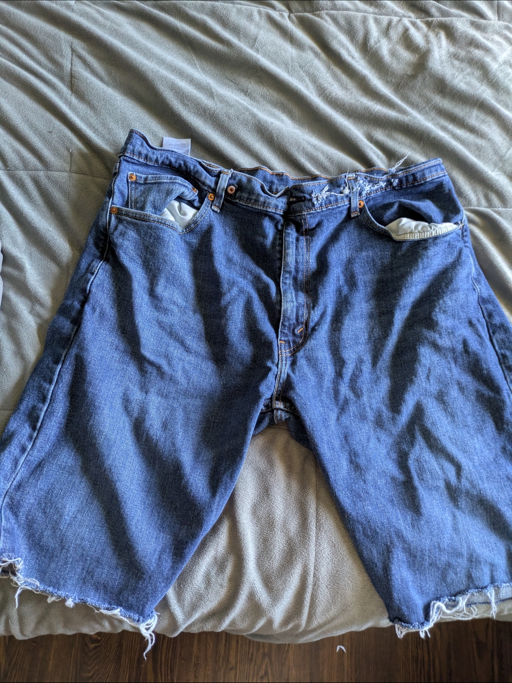 Levi's Dark Blue Cut-Off Denim Shorts
